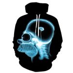 3D Cartoon Printing Hoodies - Homer Simpson And His Son Sweatshirt