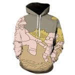 3D Cartoon Printing Hoodies - Homer Simpson And His Son Sweatshirt