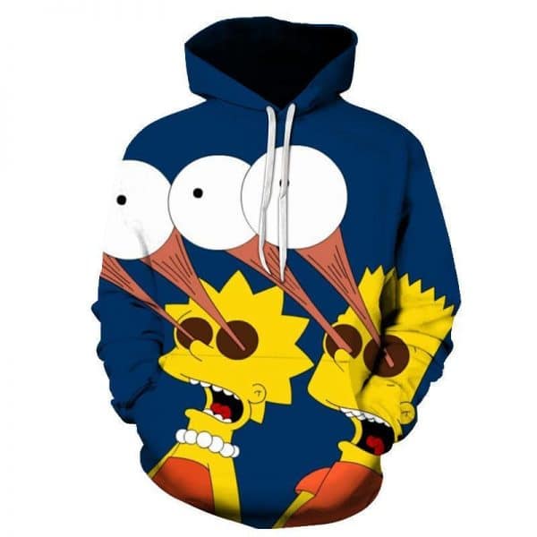 3D Cartoon Printing Hoodies - Homer Simpson And His Son Sweatshirt