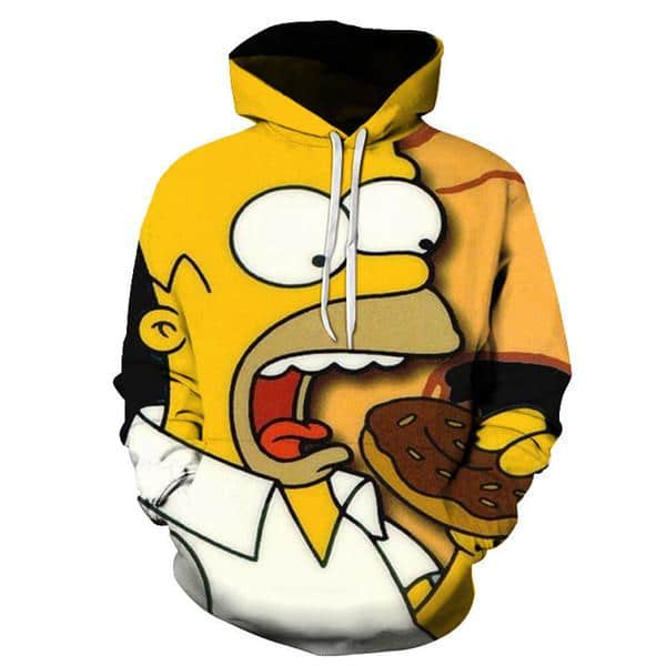 3D Cartoon Printing Hoodies - Homer Simpson And His Son Sweatshirt