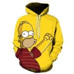3D Cartoon Printing Hoodies - Homer Simpson And His Son Sweatshirt
