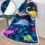 3D Digital Cartoon Printed Blanket With Sleeves-Cute Blanket Robe