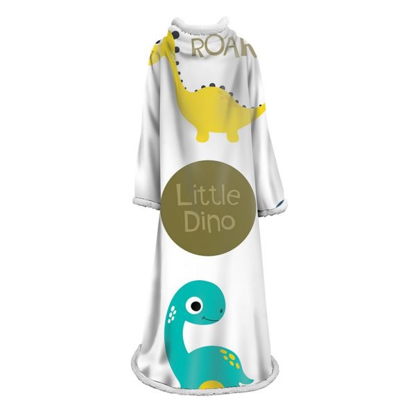 3D Digital Cartoon Printed Blanket With Sleeves-Cute Blanket Robe