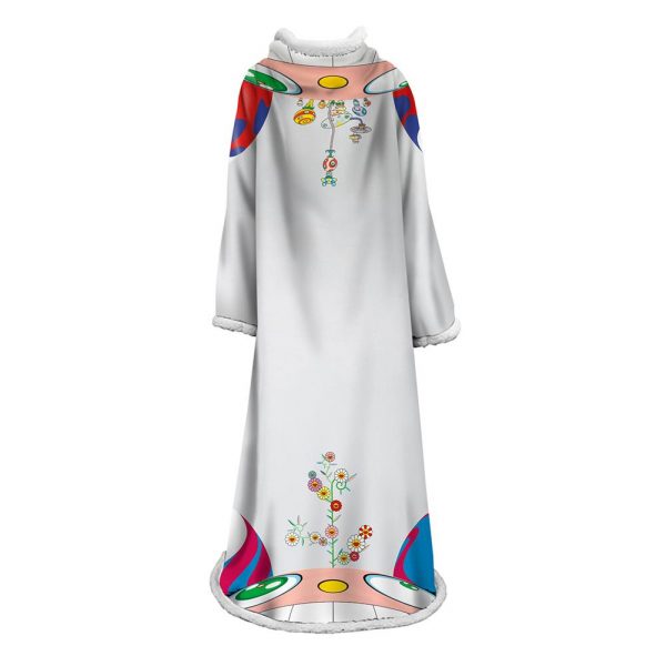 3D Digital Flower Printed Blanket With Sleeves-Cute Cartoon Blanket Robe