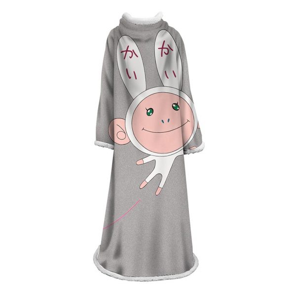 3D Digital Flower Printed Blanket With Sleeves-Cute Cartoon Blanket Robe