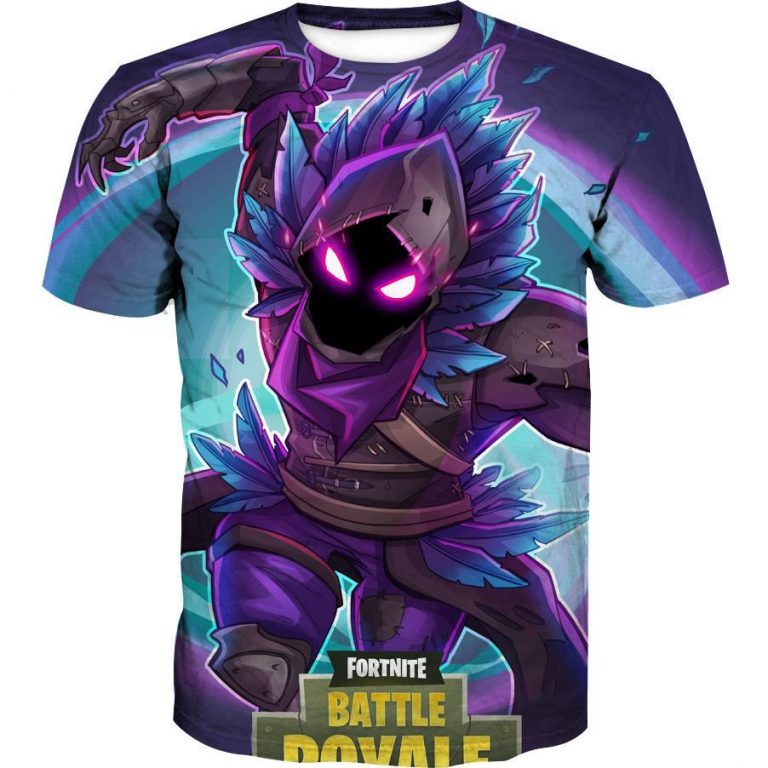 Fortnite Battle Royale Hoodies - Pullover Purple Raven Hoodie - Anime 