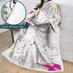 3D Digital Flower Printed Blanket With Sleeves-Cute Cartoon Blanket Robe
