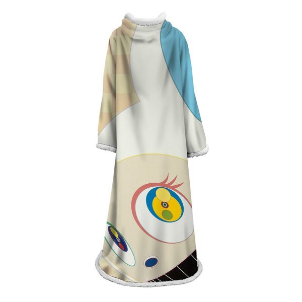 3D Digital Flower Printed Blanket With Sleeves-Cute Cartoon Blanket Robe