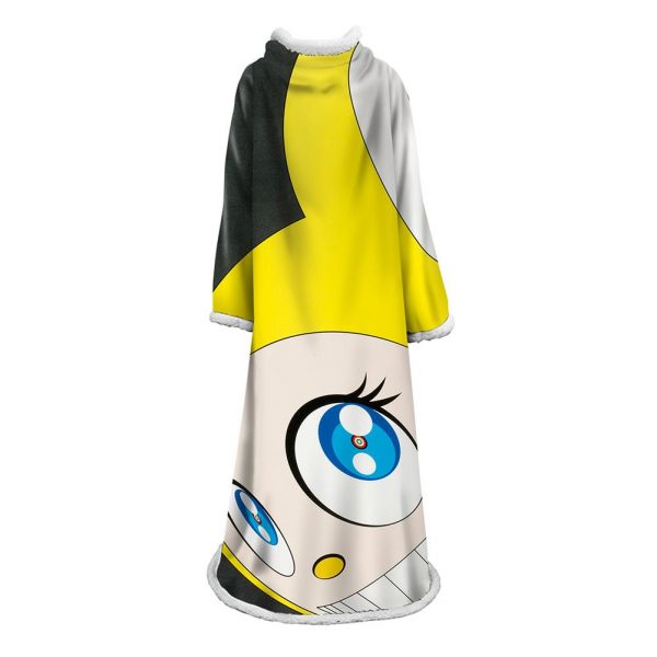 3D Digital Flower Printed Blanket With Sleeves-Cute Cartoon Blanket Robe