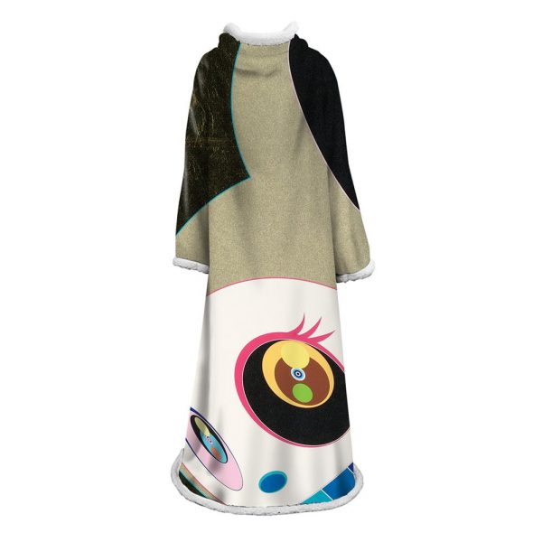 3D Digital Flower Printed Blanket With Sleeves-Cute Cartoon Blanket Robe