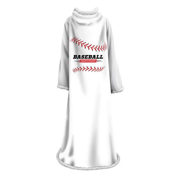 3D Digital Printed Blanket With Sleeves-Baseball Blanket Robe