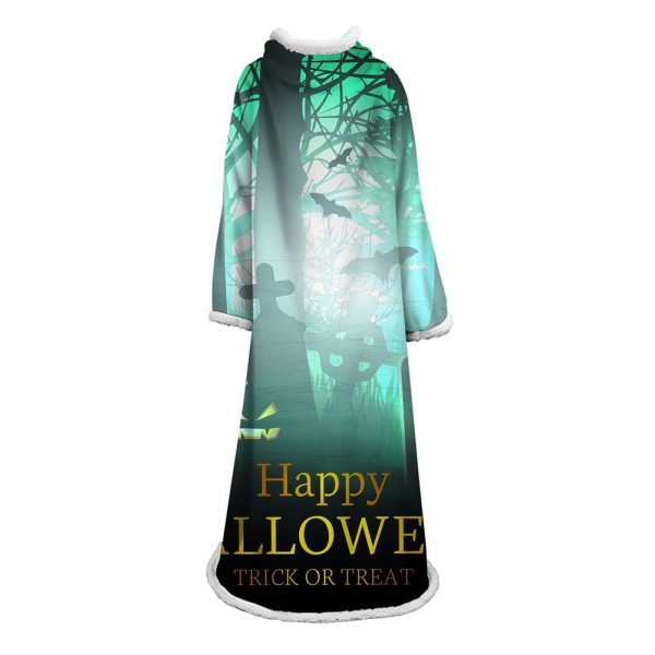 3D Digital Printed Blanket With Sleeves-Blanket Robe Halloween Party
