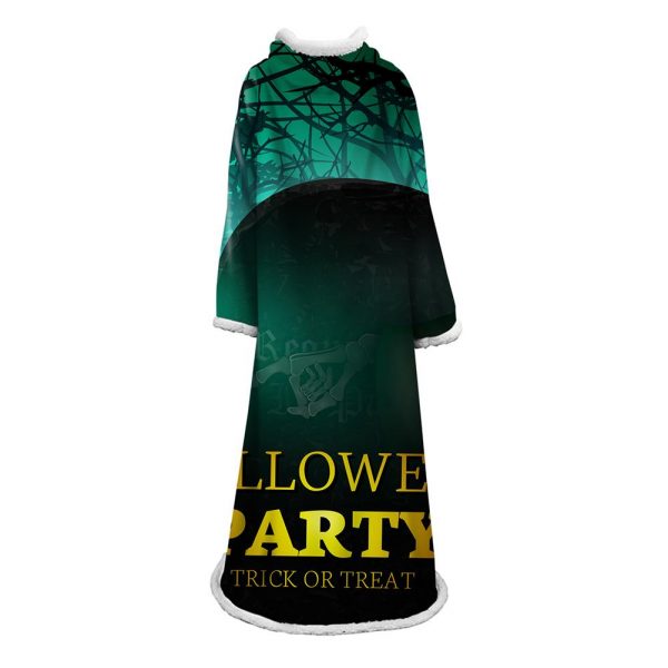 3D Digital Printed Blanket With Sleeves-Blanket Robe Halloween Party