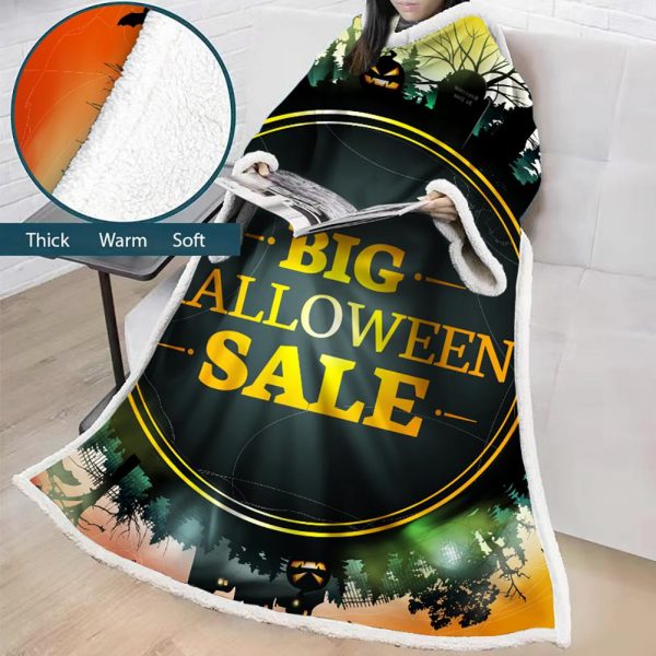 3D Digital Printed Blanket With Sleeves-Blanket Robe Halloween Party