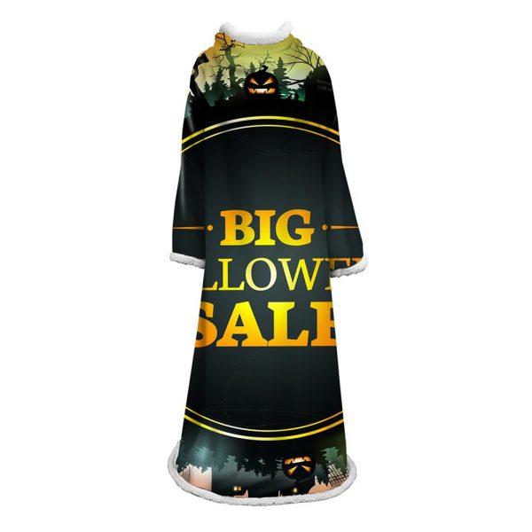 3D Digital Printed Blanket With Sleeves-Blanket Robe Halloween Party