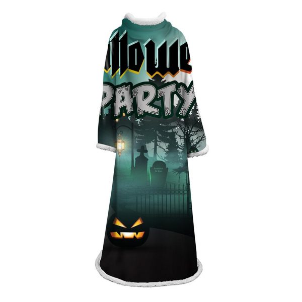 3D Digital Printed Blanket With Sleeves-Blanket Robe Halloween Party