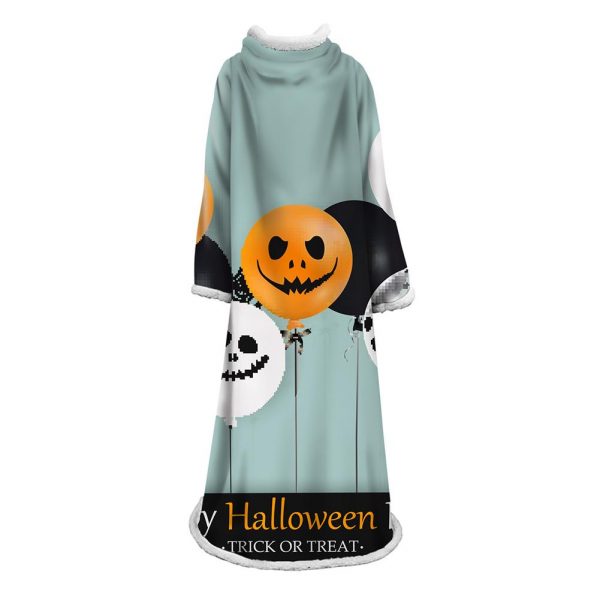 3D Digital Printed Blanket With Sleeves-Blanket Robe Halloween Party