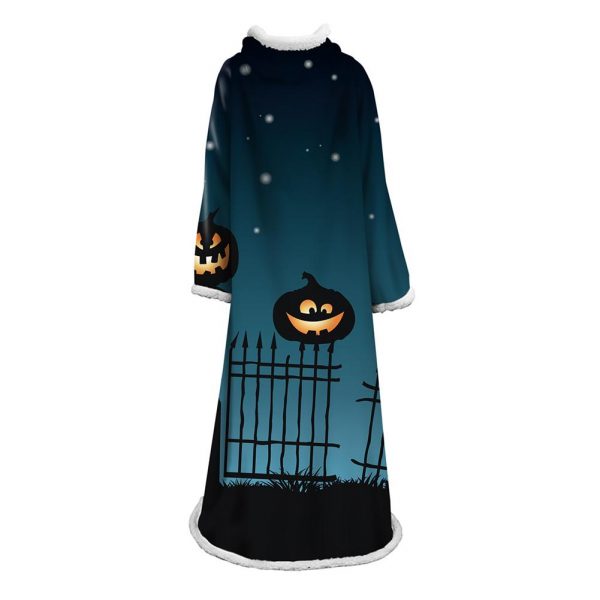 3D Digital Printed Blanket With Sleeves-Blanket Robe Halloween Party