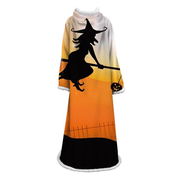3D Digital Printed Blanket With Sleeves-Blanket Robe Halloween Party