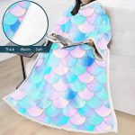 3D Digital Printed Blanket With Sleeves-Scale Blanket Robe