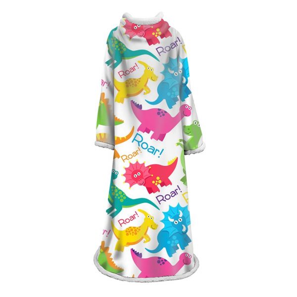 3D Digital Printed Cartoon Blanket With Sleeves-Cute Blanket Robe