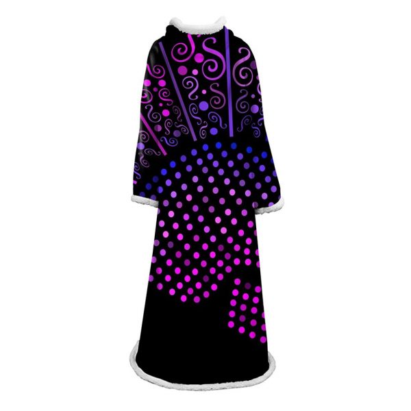 3D Digital Printed Skull Blanket With Sleeves-Horror Blanket Robe