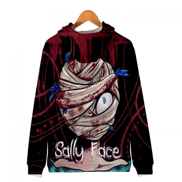 3D Digital Zip Sally Face Hoodies Sweatshirts