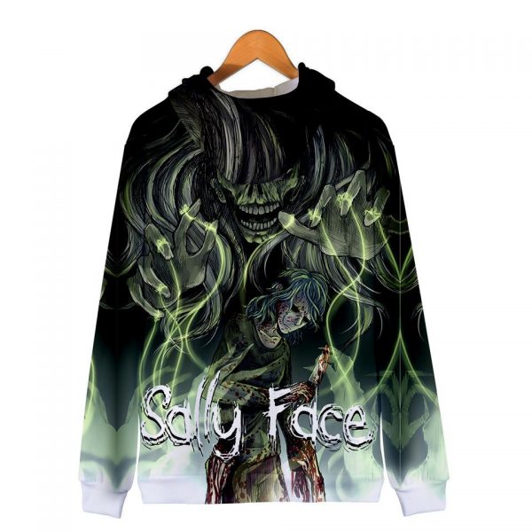 3D Digital Zip Sally Face Hoodies Sweatshirts