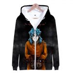 3D Digital Zip Sally Face Hoodies Sweatshirts