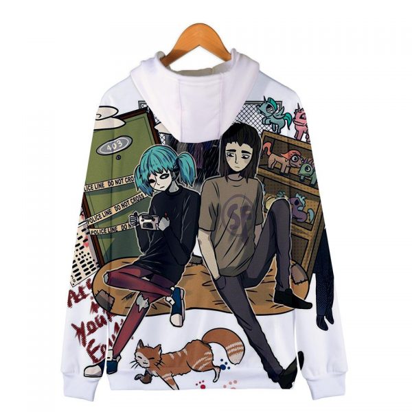 3D Digital Zip Sally Face Hoodies Sweatshirts