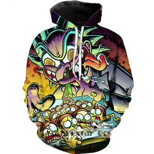 3D Hoodie Cartoon Rick and Morty
