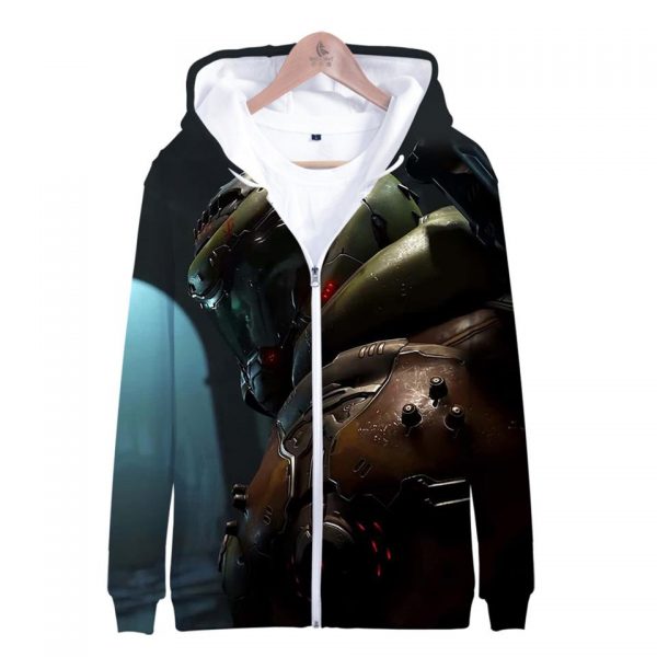 3D Movie Doom Eternal Zipper Hoodies Sweatshirts