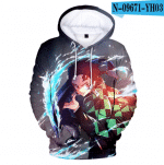 3D Print Anime Demon Slayer Hoodies Sweatshirts