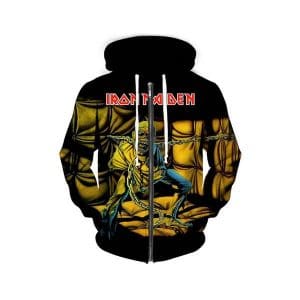 3D Print Zipper Hoodie Iron Maiden Zip-Up Jacket