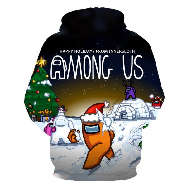 3D Printed Among Us Casual Zipper Hoodie Pullover