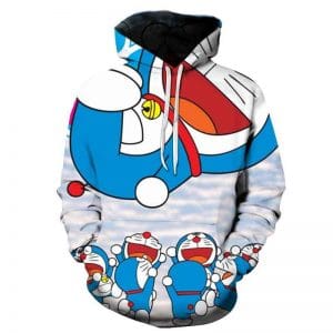 3D Printed Anime Doraemon Hoodies - Casual Hooded Streetwear