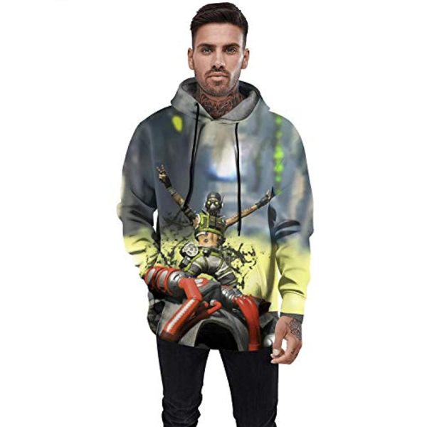 3D Printed Apex Legends Funny Drawstring Pocket Pullover Hoodie Sweatshirt