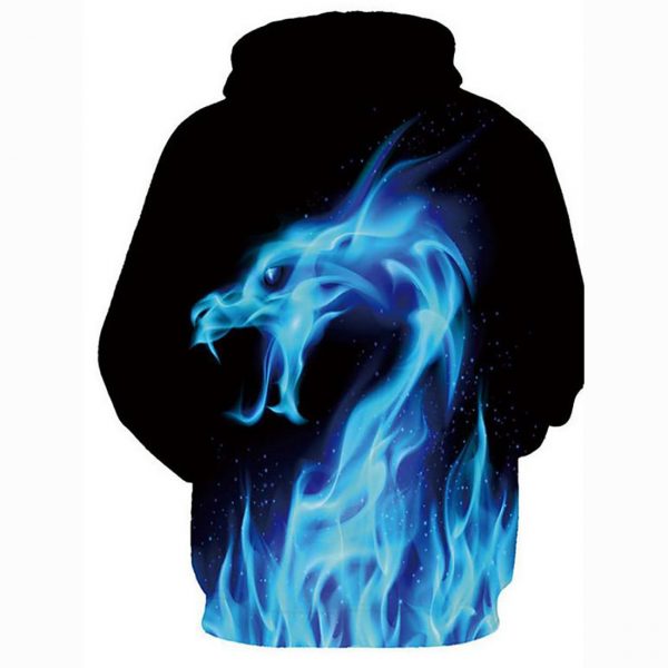 3D Printed Blue Dragon Hoodie