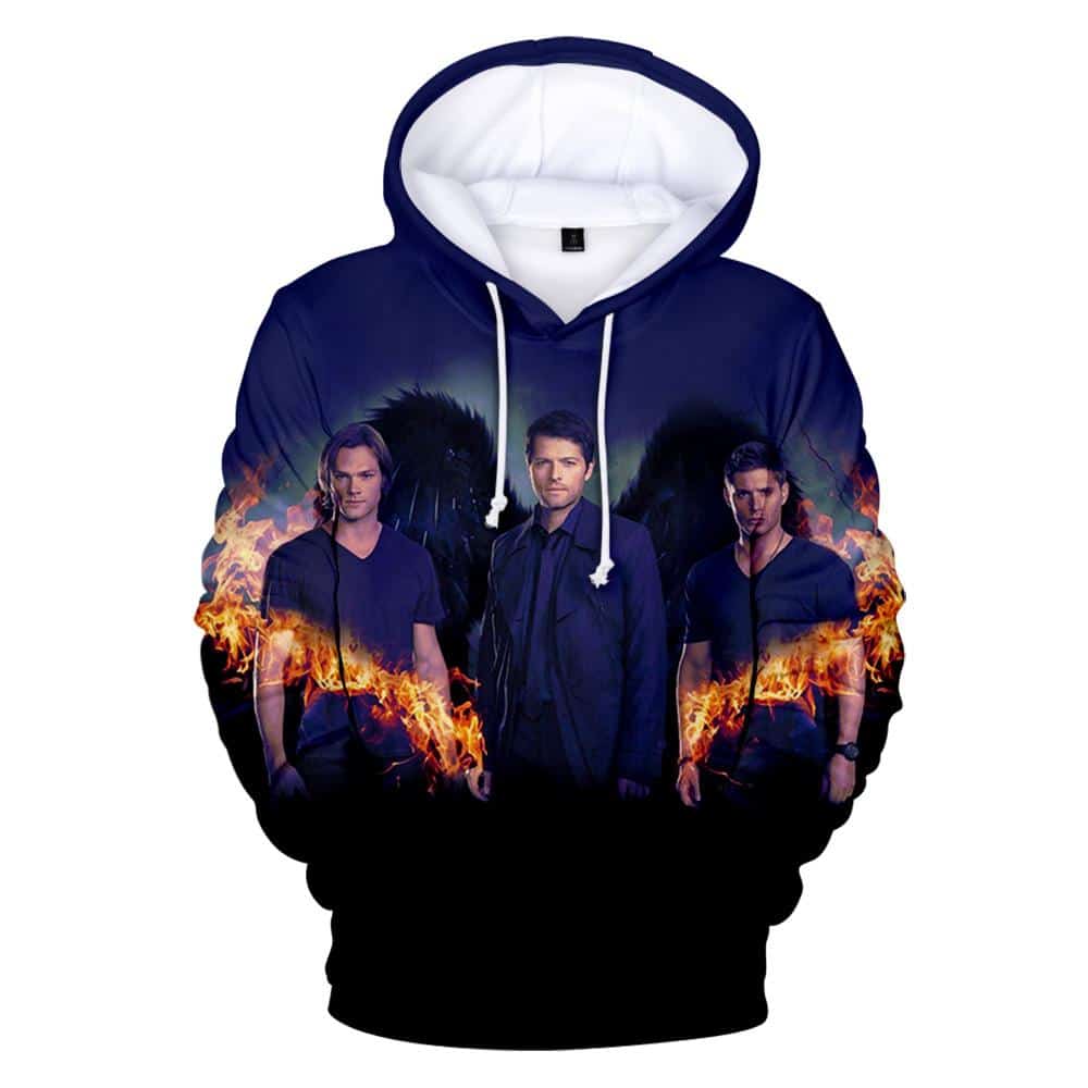 3D Printed Fashion Supernatural Hoodie - Trendy Sweatshirt Streetwear