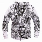 3D Printed Ghost Band Long Sleeves Hoodies Pullovers Sweatshirts