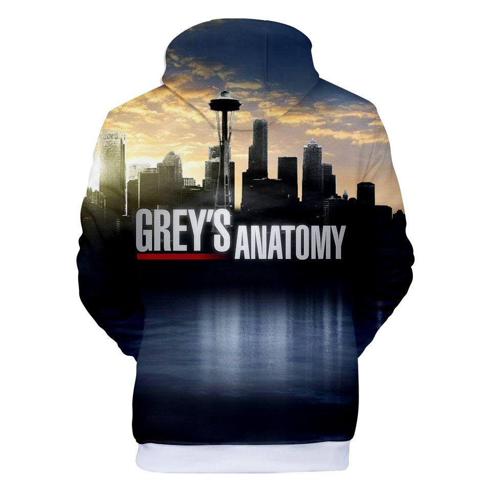3D Printed Grays Anatomy Hoody Sweatshirt Hoodies