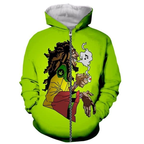 3D Printed Long Sleeves BoB Marley Weeds Blunts Hoodies