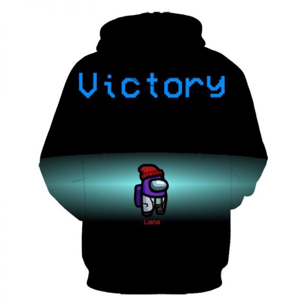 3D Printed Loose Casual Zipper Hoodie - Among Us Pullover