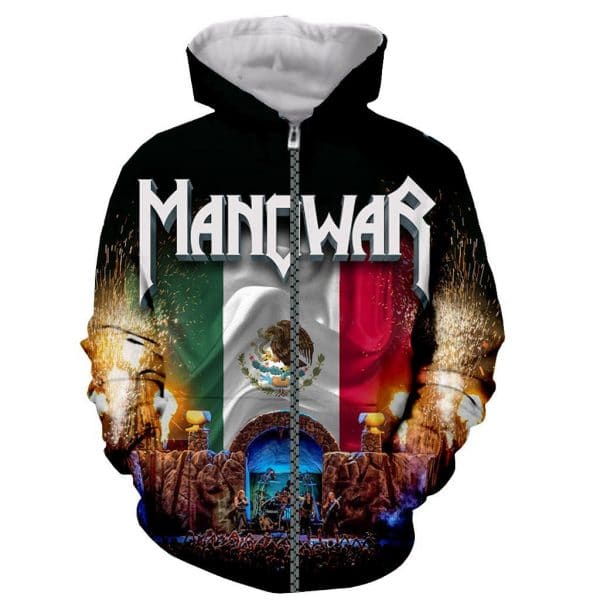 3D Printed Manowar Final Battle World Fashion Long Sleeves Hoodies