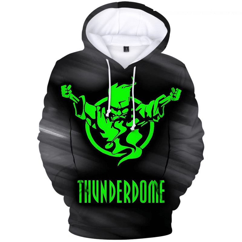 3D Printed Music Thunderdome Hoodie - Hardcore Stylish Sweatshirt Pullover