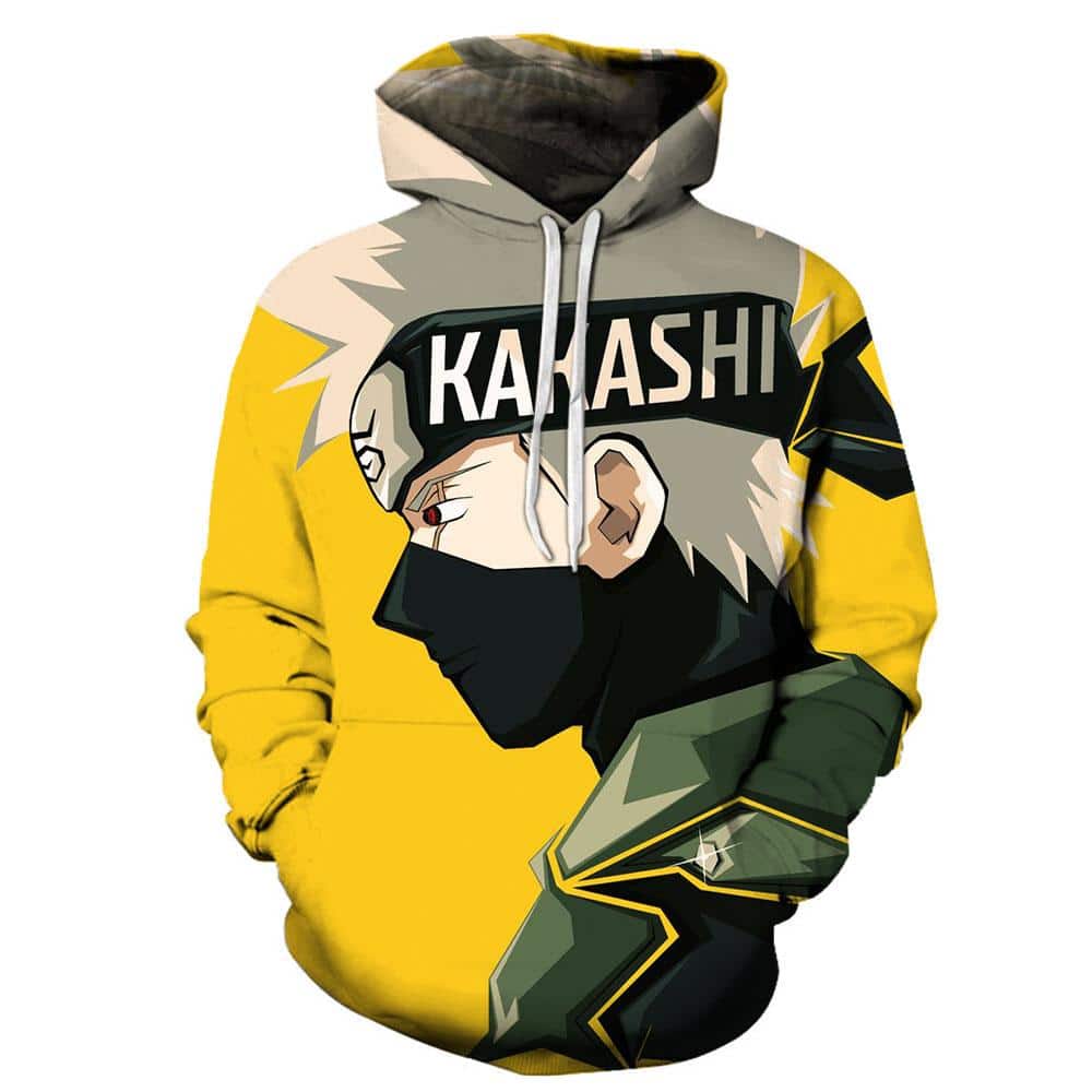 3D Printed Naruto Hatake Kakashi Hoodie-Anime Hooded Casual Pullover