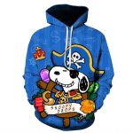 3D Printed Snoopy Digital Casual Hoodie Pullover Sweatshirt