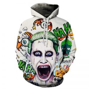 3D Printed Suicide Squad Joker Sweatshirt - 3D Hooded Pullover Hoodies