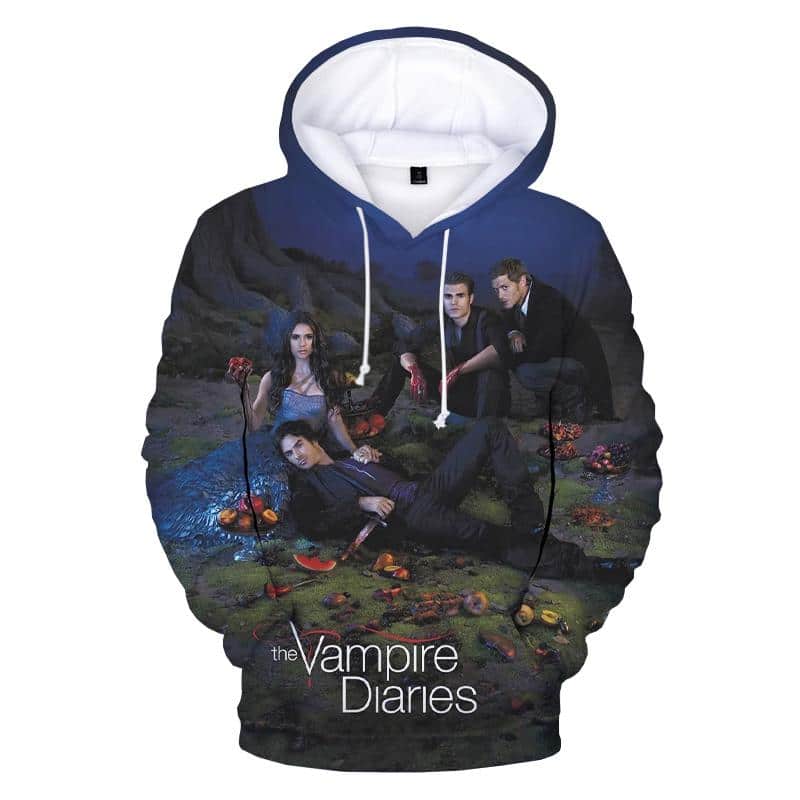 3D Printed The Vampire Diaries Hoodies - Horror Movie Hooded Pullover