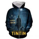 3D Printed Tintin Hooded Sweatshirts Pullovers